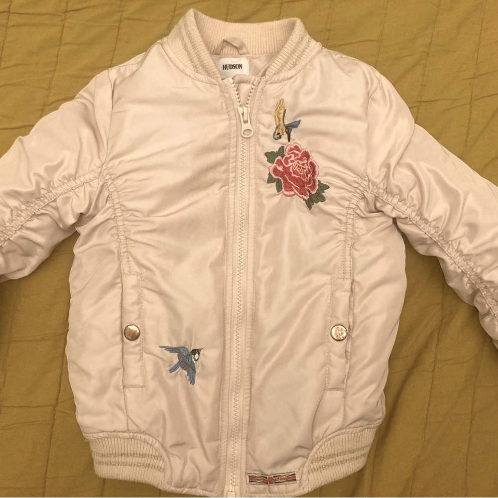 Hudson kids satin bomber jacket